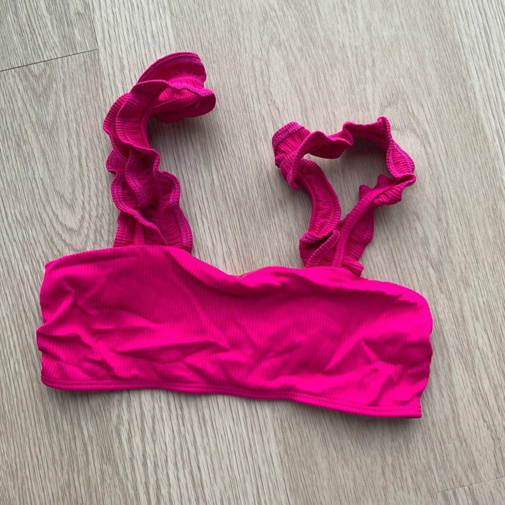 Beach Riot Madeline Bikini Top Pink Fuchsia Rose